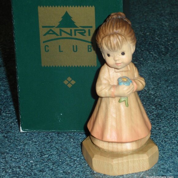 ANRI Woodcarvings Sarah Kay “Just for You” 4" Figurine Club Gift 1993 With Box! - Picture 1 of 9